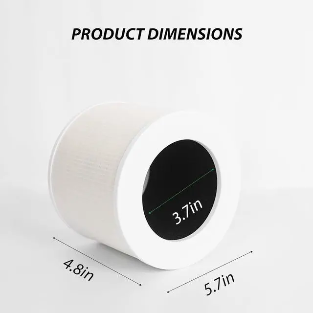 Alt view image 2 of 6 - Jaspertronics Air Purifier Replacement Filter COREMINI-FILTER, 2 Pack, Compatible with LEVOIT Core Mini/Mini-P Air Purifier, Fiberglass, Polypropylene