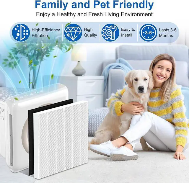Alt view image 4 of 7 - Jaspertronics Air Purifier Replacement Filter 3304899-Filter, 4 filters + 4 carbon pre-filters, Compatible with Coway AP-1512HH, AP-1512HH-FP, AP-1518R, AP-1519P and Airmega 200M, Cotton