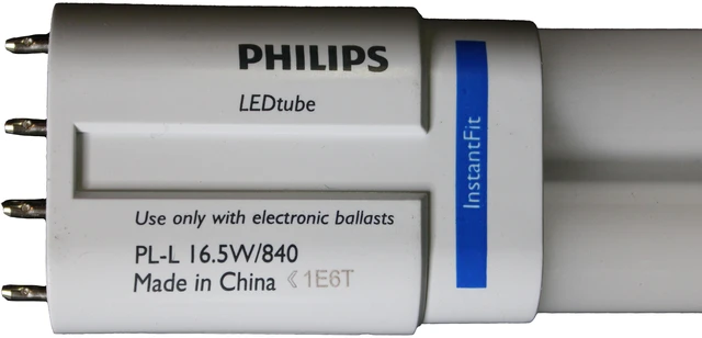 Alt view image 2 of 7 - InstantFit 532911 PL-L LED Light Bulb, 16.5W Replaces 40W CFL, 2300 Lumens, 4000K Cool White, 4-Pin 2G11 Base, Type A Ballast Compatible, Non-Dimmable, 1 Count