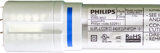 Main image of InstantFit 532911 PL-L LED Light Bulb, 16.5W Replaces 40W CFL, 2300 Lumens, 4000K Cool White, 4-Pin 2G11 Base, Type A Ballast Compatible, Non-Dimmable, 1 Count