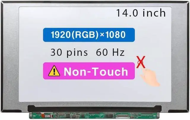 Main image of 14.0" Screen Replacement for Lenovo Ideapad 1 14IAU7 Model 82QC LCD Display Panel 30 pin (FHD 1920x1080 Non-Touch)