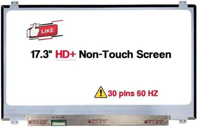 Alt view image 3 of 3 - 17.3" Replacement for HP 17-BS 17-BS061ST 17-BS062ST 17-BS049DX 17-BS019DX 17-BS018CL 17-BS011DX 851051-005 L22731-001 851051-002 910136-003 Non-Touch Screen LCD Display (HD+ 1600×900 30 Pins 60HZ)