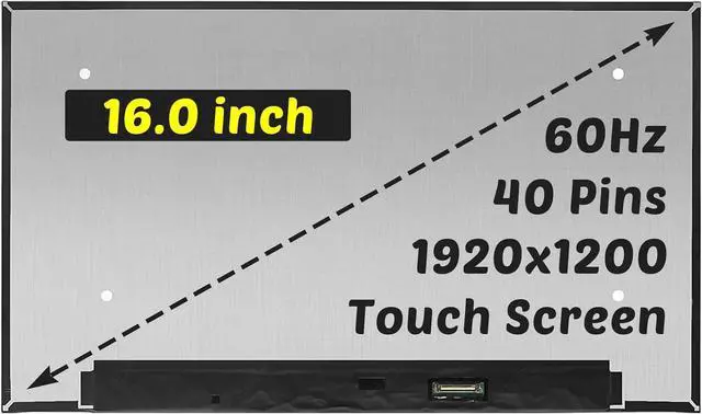 Alt view image 2 of 6 - Replacement for Lenovo Thinkpad E16 P16S T16 1th 2th 3th Gen for Thinkpad P16V L16 1th 2th Gen LCD Screen 1920x1200 16.0 inch 40 Pins 60HZ LED Display Digitizer Panel (for Touch Screen Only)