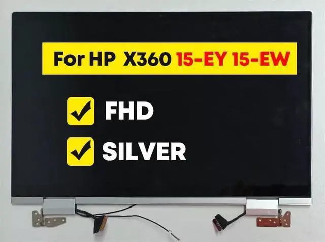 Main image of NUOLAISUN 15.6" LCD Screen Replacement Full Top Complete Assembly for HP Envy x360 15-ew0023dx 15-ew0013dx N10353-001 FHD 1920 * 1080 Touch Silver