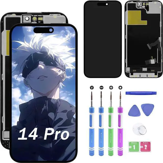 Main image of Replacement for iPhone 14 Pro (Model A2890 A2650 A2889 A2892) 2022 Year 6.1 inch LCD Display Digitizer Panel (Repair) LED Screen Assembly with Repair Tools