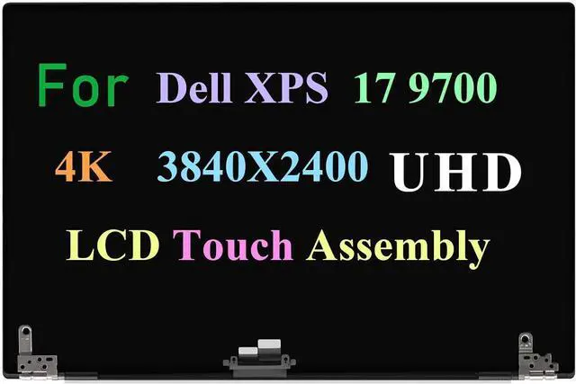 Main image of NUOLAISUNReplacement Laptop Screen for Dell XPS 17 9700 9710 7JXK8 07JXK8 TC03-TVD8G 0TVD8G TB02-TVD8G Series LCD Screen Touch Assembly 17inch 3840X2400 UHD 4K(Silver)
