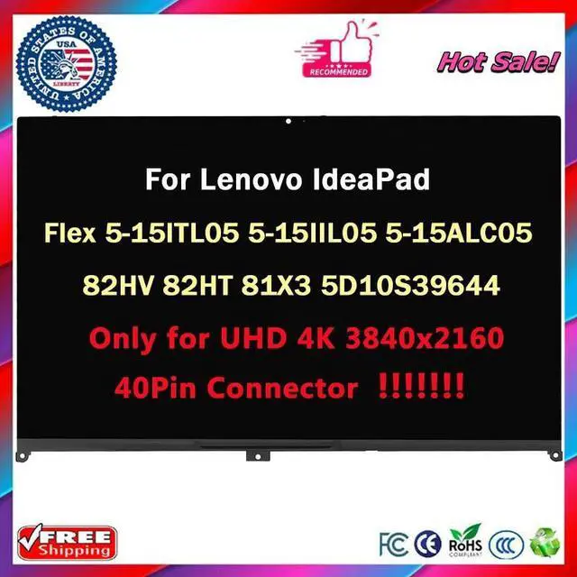 Main image of NUOLAISUN 15.6" For Lenovo IdeaPad Flex 5-15ITL05 82HT LCD Touch Screen 4K UHD 5D10S39644