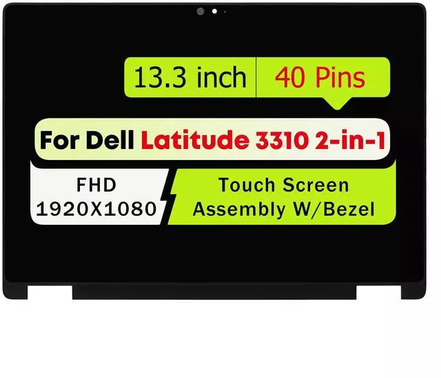 Main image of NUOLAISUN LCD Touch Screen W/Bezel 13.3" FHD for Dell Latitude 3310 2-in-1 RN9GF 0RN9GF