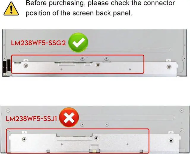 Alt view image 3 of 3 - NUOLAISUN 23.8 Replacement for Dell inspiron 5490 5400 All in One Series LCD Display Touch Screen LM238WF5 (SS)(G2) LM238WF5-SSG2