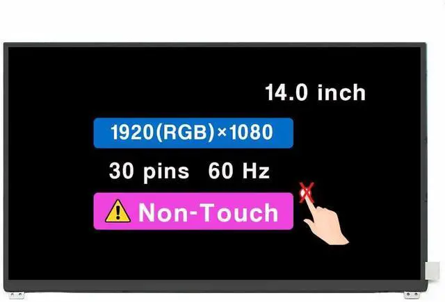 Main image of NUOLAISUN 14.0" Screen Replacement for Dell Latitude 7490 7480 LCD Display Panel (FHD 1920 * 1080 30 Pins Non-Touch)