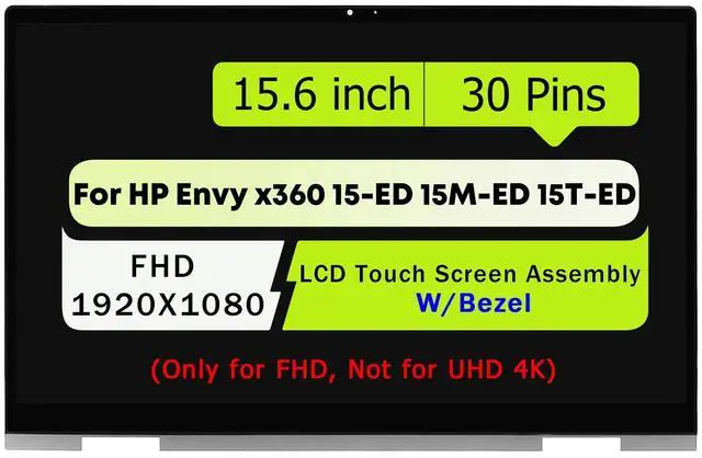 Main image of NUOLAISUN NEW L93182-001 L93180-001 for HP Envy x360 15-ED1071CL 15-ed0047nr 15-ed1000 15-ed0xxx 15-ed1xxx 15-ED1066NR lcd screen replacement display Assembly