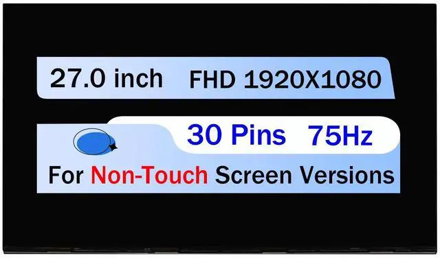 Main image of NUOLAISUN For HP All-in-One 27-CB1000LA 27.0" LCD Screen Display Panel Non-Touch FHD 30Pin