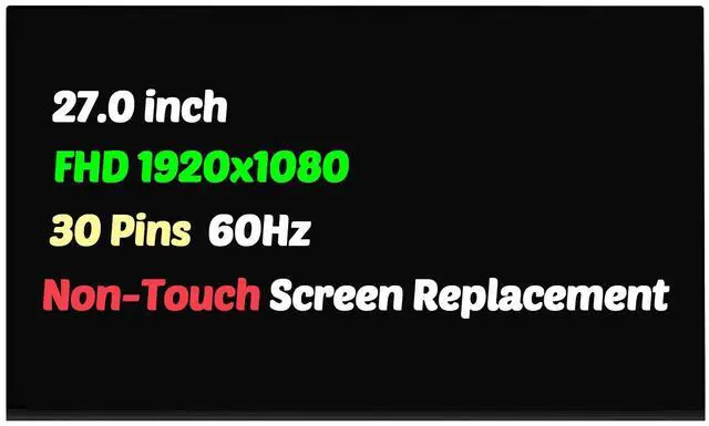 Main image of NUOLAISUN 27.0" LM270WF8-SSB2 Non-Touch LCD Screen Replacement LM270WF8 SS B2 1920x1080