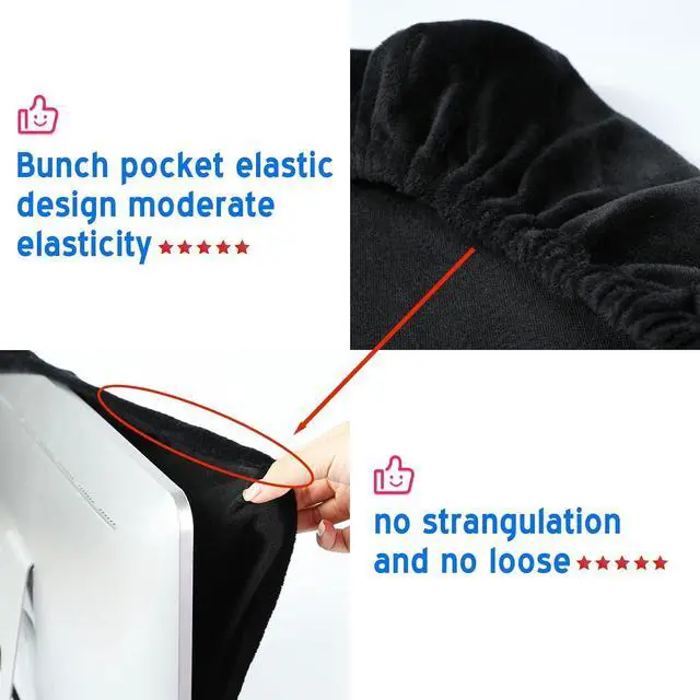 Alt view image 5 of 7 - 27 inch Computer Monitor Dust Cover , Screen Protective Sleeve Compatible with iMac 27" Desktop Computer, Anti-Static Dustproof LCD/LED/HD Panel Case,Velvet