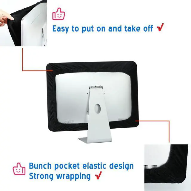 Alt view image 4 of 7 - 27 inch Computer Monitor Dust Cover , Screen Protective Sleeve Compatible with iMac 27" Desktop Computer, Anti-Static Dustproof LCD/LED/HD Panel Case,Velvet