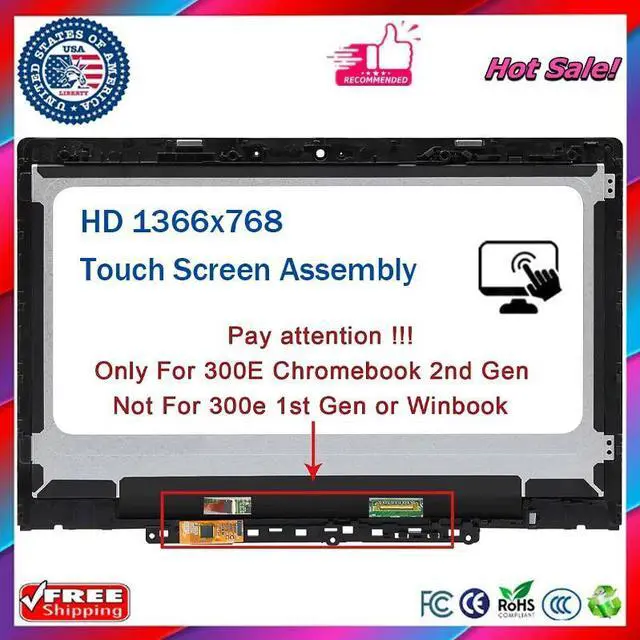 Main image of for Lenovo 300e Chromebook 2nd Gen (81MB) Lcd Touch Screen w/ Bezel 5D10T79505