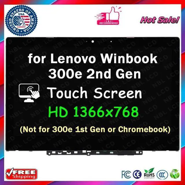Main image of New for Lenovo 300e Winbook 2nd Gen Lcd Touch Screen w/Bezel 11.6" HD 5D10T45069