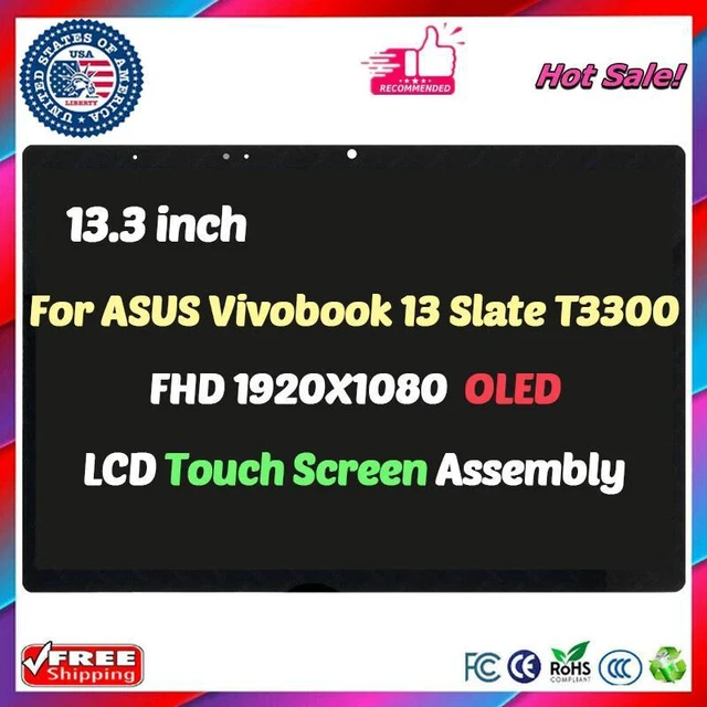Main image of 13.3" For ASUS Vivobook 13 Slate T3300 LCD OLED 1920x1080 Touch Screen Digitizer