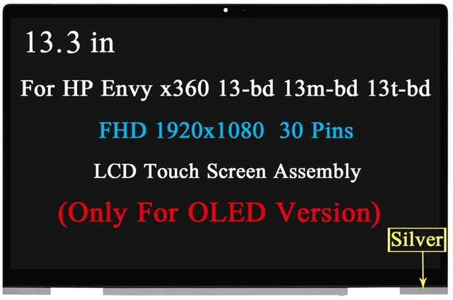 Main image of M35738-1J0 13.3" OLED FHD LCD Touch Screen for HP Envy 13m-bd1033dx 13m-bd0033dx