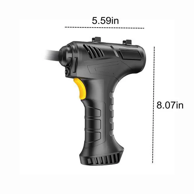 Alt view image 2 of 6 - Cordless Air Compressor Tire Inflator,Portable Handheld Air Pump for Tires with Digital Pressure Gauge,Rechargeable Battery Powered Wireless Air Pump