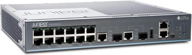 Alt view image 2 of 2 - Juniper Networks EX2200-C-12T-2G 12-Port 100Mbps RJ45 Desktop Specialty Switch, Black