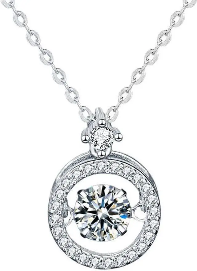 Alt view image 6 of 7 - Original Design 0.5CT Moissanite Female Fashion Necklace 925 Sterling Silver Clavicle Pendant Necklace for Women Senior Jewelry Wedding Valentine's Day Gift