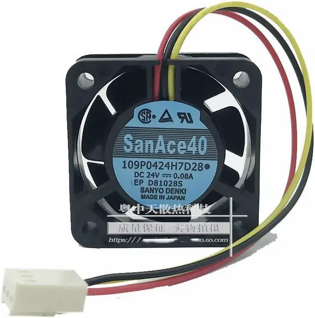 Main image of For Sanyo 109P0424H7D28 4015 Cooling Fans P/N: A90L-0001-0441/39 DC24V 0.08A server fan