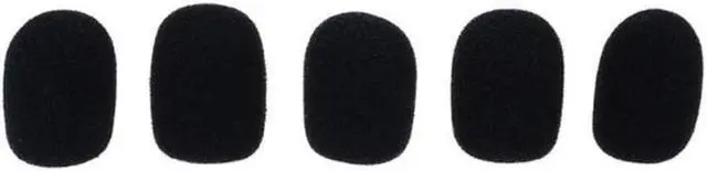 Main image of ALLOYSEED 5pcs/lot Soft Elastic Sponge Microphone Head Cover Unviersal Black Mic Head Protector Covers For Headset Collar Mic