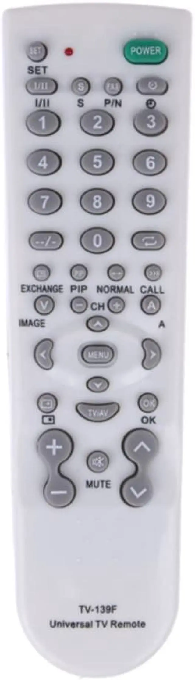 Main image of Portable Super Version Universal TV Remote Control Replacement TV Remote Control Unit White For All Most All TV Television