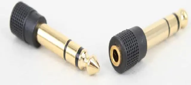 Main image of Adapter Jack 6.3 Jack 3.5 Male Female Converter Gold-Plated Stereo Jack 6 -f- 35 DIY Speaker Microphone Audio Connector
