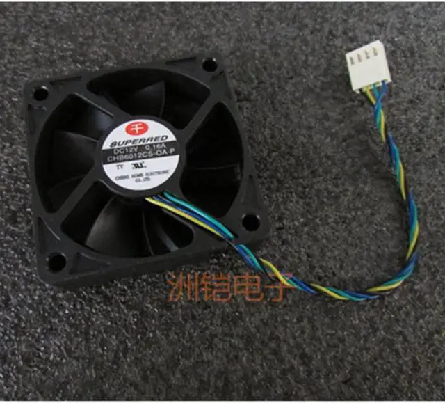 Main image of DC 12V 0.16A CHB6012CS-OA-P 4Wires PMW 6015 6CM Fan 60x60x15MM