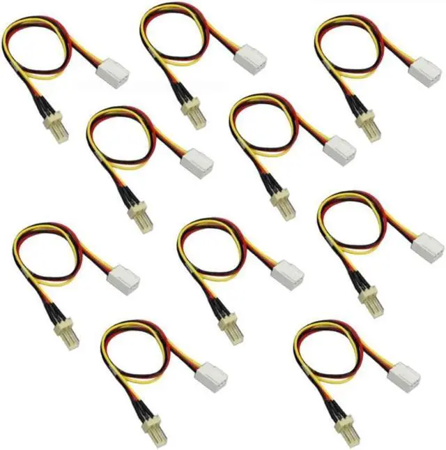 Main image of 10Pcs/Lot PC Fan Power Extension Cable 12V 3-Pin Male to 3-pin Female Fan Power Extension Lengthen Cable for Cooling Fan