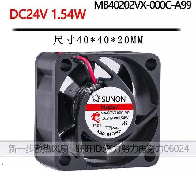 Main image of For Sunon MB40202VX-000C-A99 4cm 4020 40X40X20mm fan DC 24V 1.54W Inverter recorder cooling fan