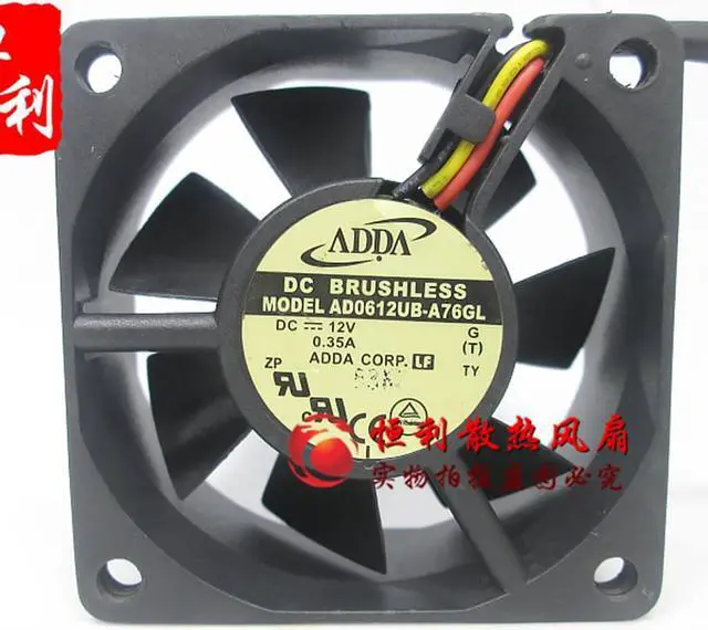 Main image of FOR ADDA AD0612UB-A76GL 60*60*25mm DC 12V 0.35A axial cooling fan