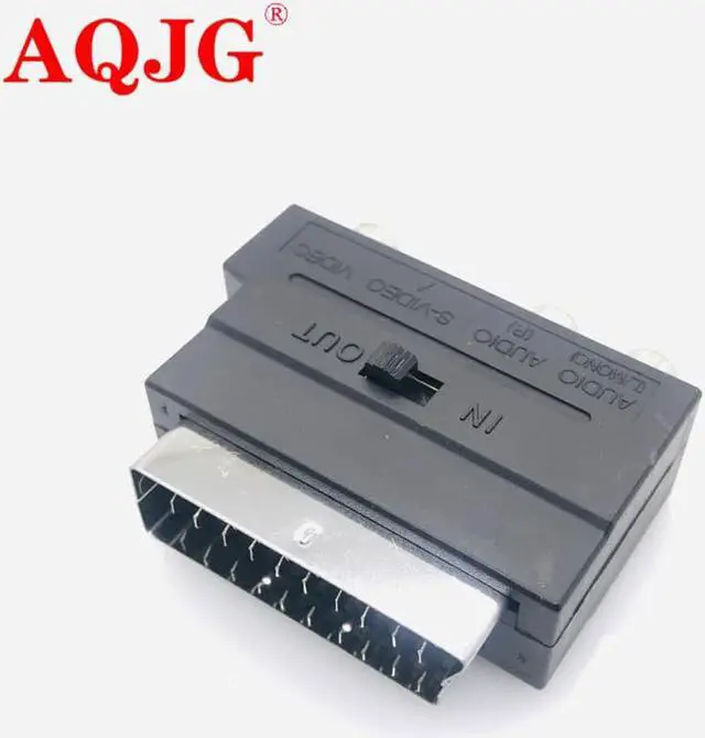 Main image of RGB Scart to 3 RCA S-Video Adapter Composite RCA SVHS S-Video AV TV Audio For Video DVD Recorder TV Television Projector