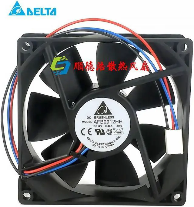 Main image of for delta AFB0912HH 92*92*25MM 90x90x25mm DC12V 0.40A case Cooling Fan 67.92CFM 4500RPM