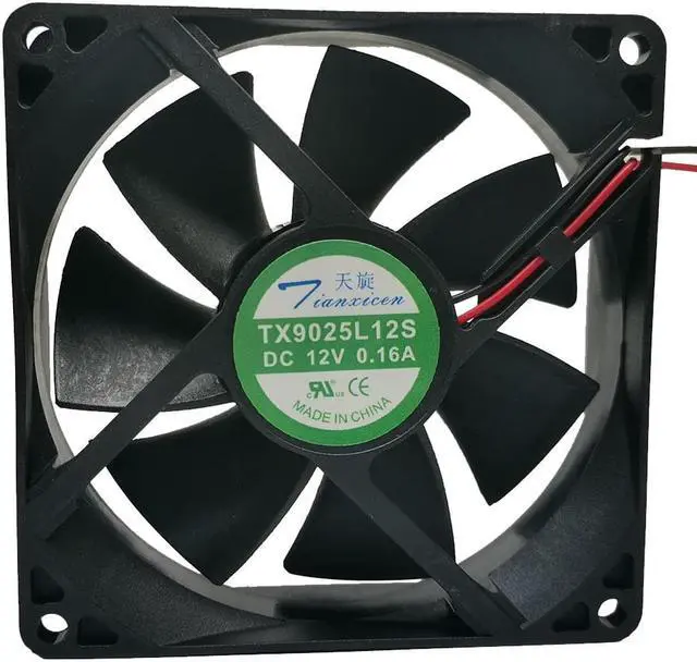 Main image of Tianxuan tx9025l12s 12V 0.16A 9cm 9025 cooling fan 9cm 2-wire wine cabinet refrigerator thermostat cabinet cooling