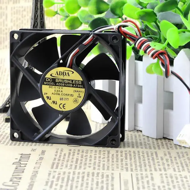 Main image of FOR ADDA AD0812XB-A73GL 12V 0.55A 8025 8CM 80mm winds of chassis server inverter case computer pc cooling fans