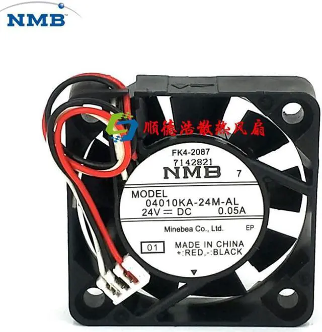 Main image of NMB 04010KA-24M-AL 4010 DC24V 0.05A 40 * 40 * 10MM 3-wire inverter cooling fan