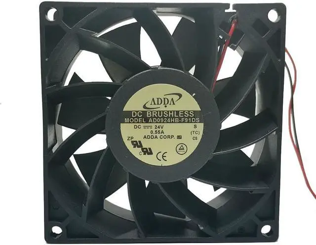 Main image of brand ADDA Xiexi ad0924hb-f91ds 9038 9cm 24V 0.55a two-wire cooling fan