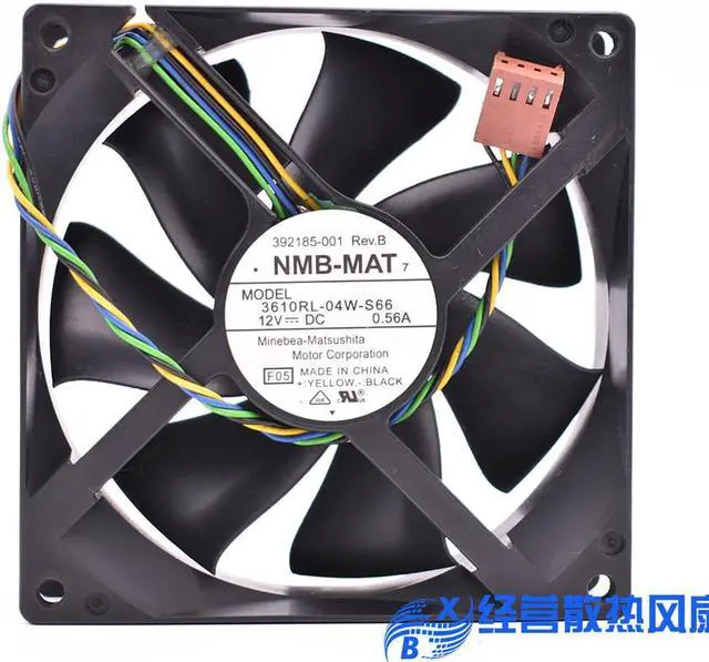 Main image of NMB 3610RL-04W-S66 90*90*25 9 cm 12V 0.56A 4 wire temperature control cabinet cooling fan
