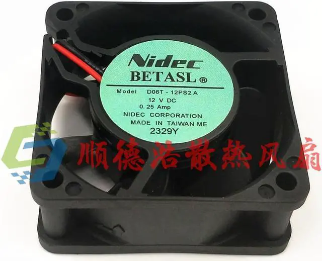 Main image of SZYTF 60*60*25mm 60cm 60mm 2-wire D06T-12TS2 6025 12V 0.25A double ball bearing cooling fan