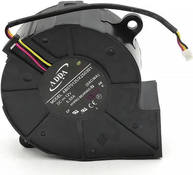 Main image of FOR ADDA AB07012UX250301 7cm 12V 0.55A Centrifugal turbine - projector blower cooling fan-Hole position distance 75mm