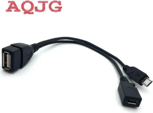 Main image of Black Color Micro USB 2.0 OTG Host Flash Disk Cable with Micro USB power FORGalaxy S3 i9300 S4 i9500 Note2 N7100 Note3 N9000
