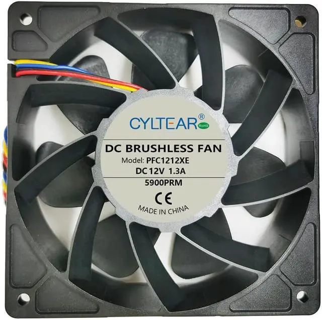 Main image of energy Cooling Fan 12038 12V 1.3A 5900PRM Dual Ball Bearing Brushless 4Pin Computer Server Case S7 S9 D3 L3 E9 T9 PFC1212XE