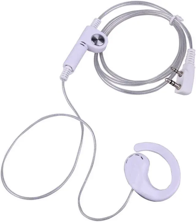 Main image of 2 Pin Earpiece Headset PTT Interphone MIC Earphone Ear Hook Headphones For BAOFENG KENWOOD Retevis HYT Radio Walkie Talkie
