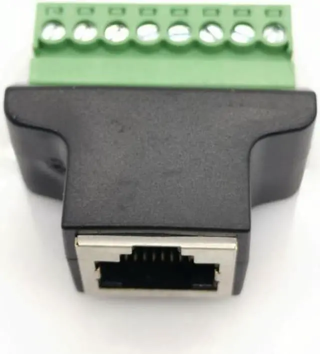 Main image of 1pcs Ethernet RJ45 Female To Screw Terminal 8 Pin CCTV Digital DVR Adapter Connector