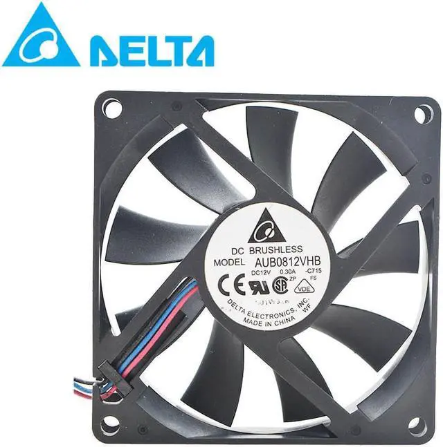 Main image of For delta AUB0812VHB 8015 DC 12V 0.30A 8cm 80x80x15mm ultra thin chassis power supply cooling fan