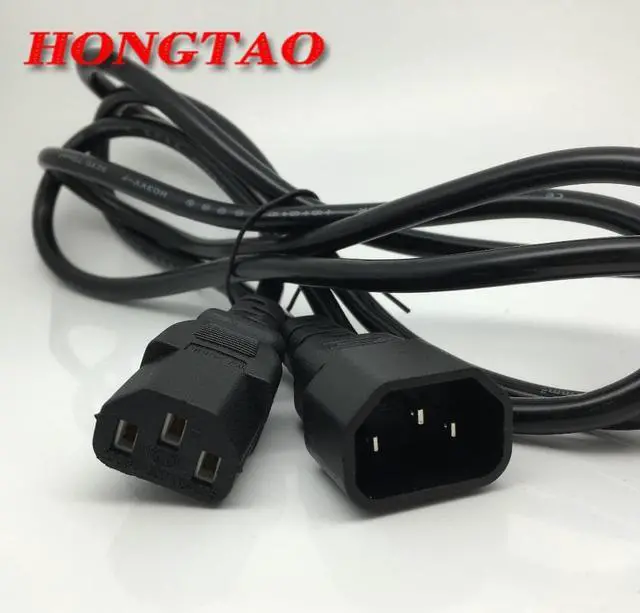 Main image of Power Mains Male to Female C13 to C14 CPU PDU Extension Cable COMPUTER CABLE power cord extension cable 1.8m 6FT 180cm AQJG