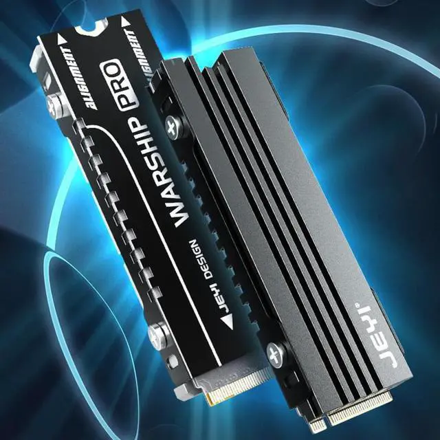 Main image of JEYI Heat Sink 7mm Ultra-thin Solid State Hard Disk Heatsink Dustproof M.2 SSD NVMe Cooler Silicone Thermal Pads Support for PS5